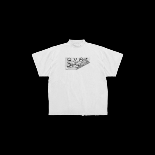 white sticker tee